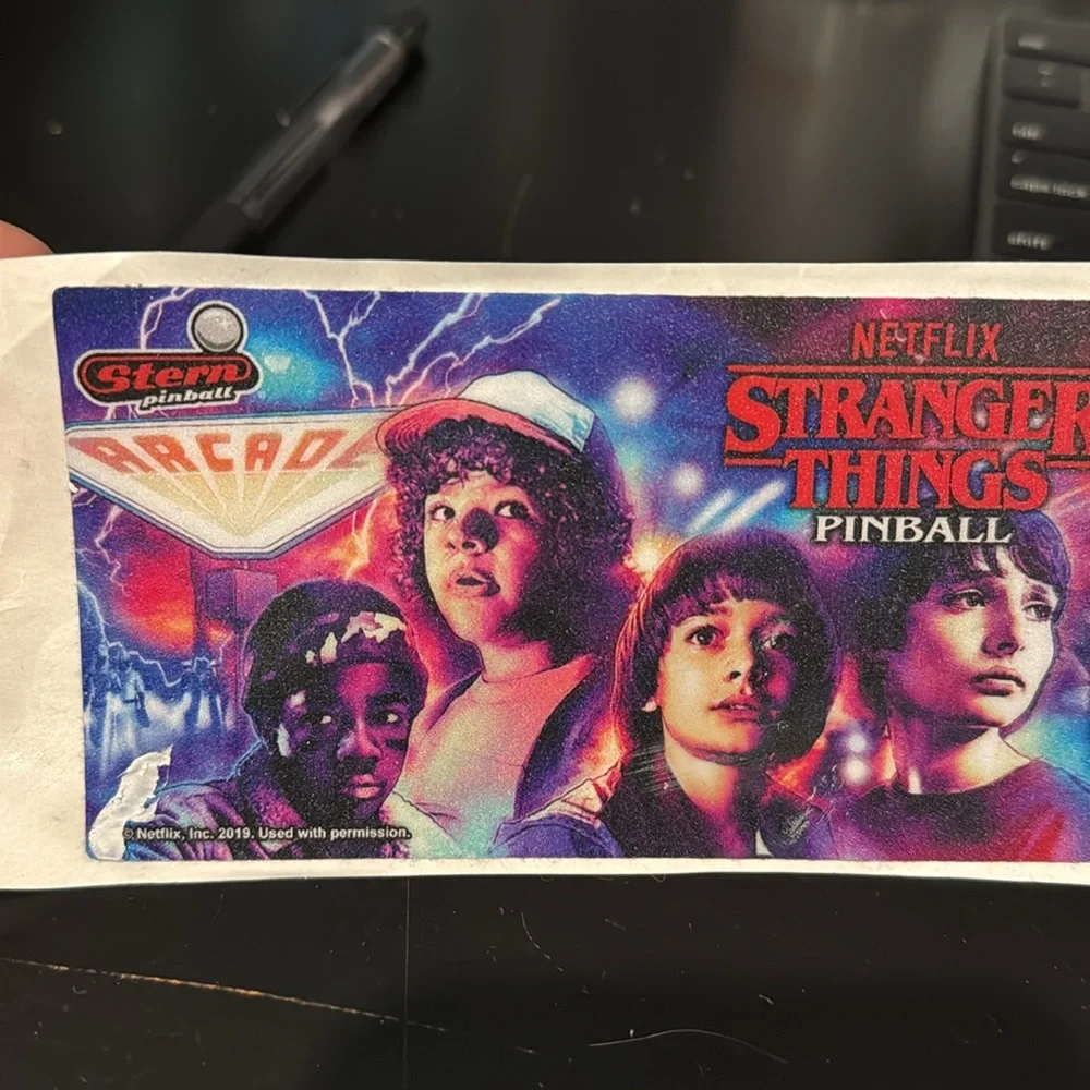 Stranger things pinball bumper sticker - Picture 3 of 3